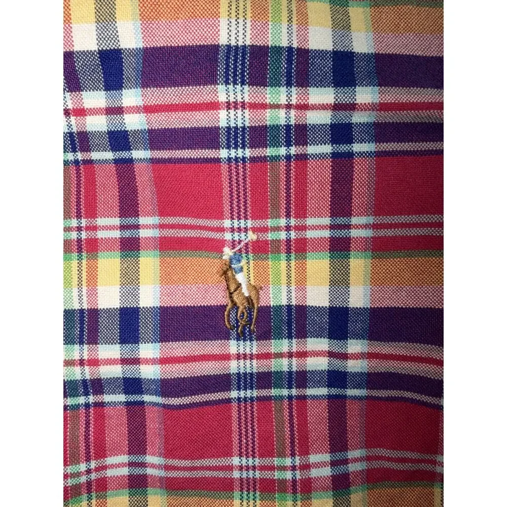 Polo Ralph Lauren Men's Classic Fit Pink Plaid Button-Down Shirt - Size S